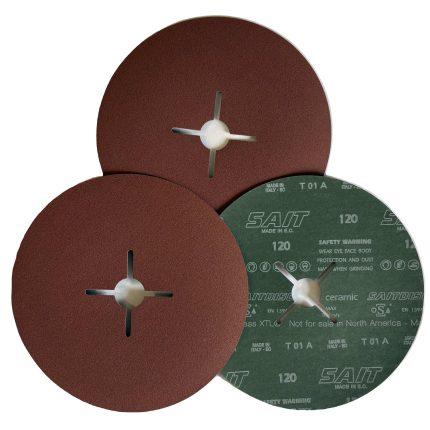 SAIT 180mm x 22mm - Ceramic Grain Fibre Discs