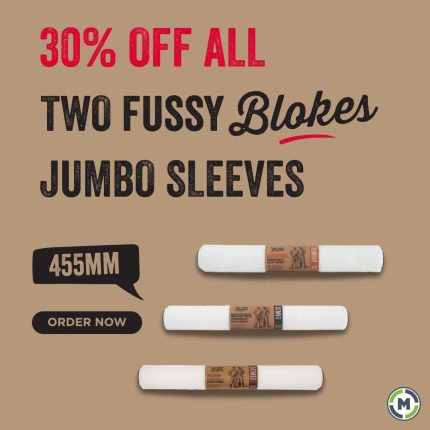 455mm Two Fussy Blokes Dacron Jumbo Roller Sleeves - Great For Industrial Paints