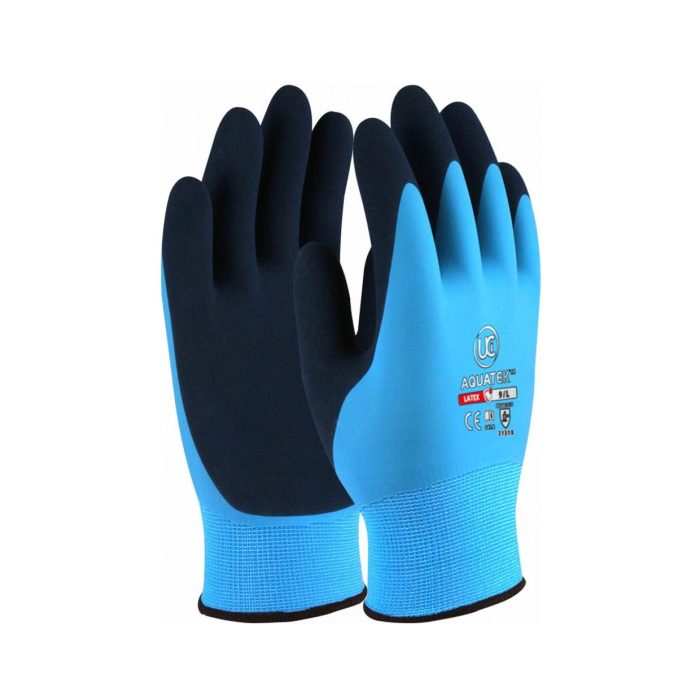 Aquatek Water Resistant Latex/Foam Coated Gloves - Size 10/XL - Image 1