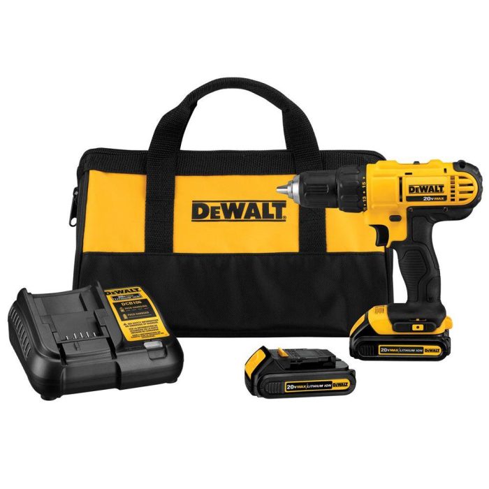 DeWALT DCD771C2 20V MAX Lithium-Ion 1/2" Compact Drill/Driver Tool Kit - Image 1