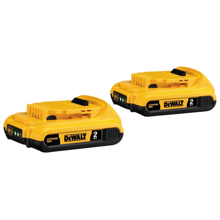DeWALT DCB203-2 20V MAX Compact XR Lithium Ion Power Tool Battery, 2 Pk - Image 1