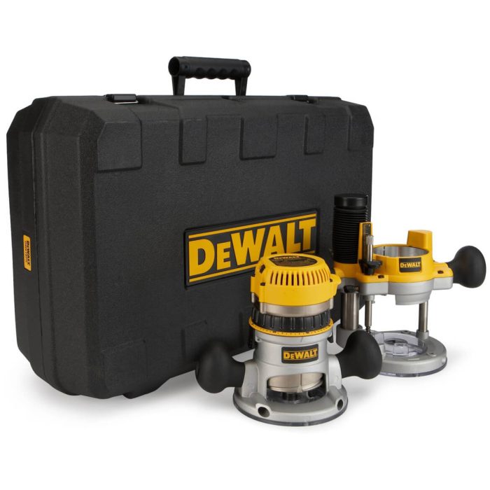 DeWALT DW618PK 2-1/4 HP Fixed Base Plunge Router Tool Combo Kit - Image 1