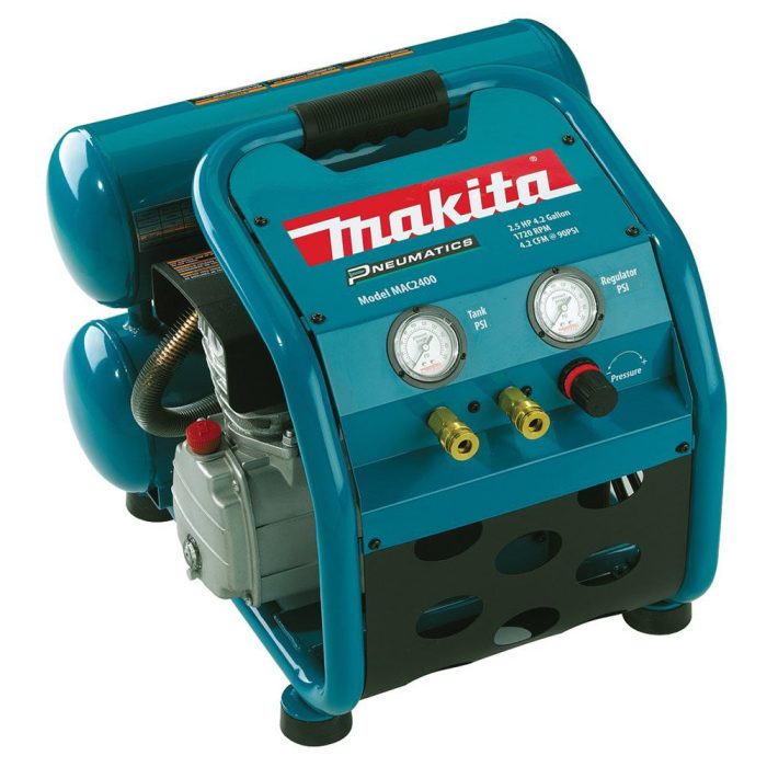 Makita MAC2400 2.5 Hp Cast Iron Roll-Cage Big Bore Air Compressor - Image 1