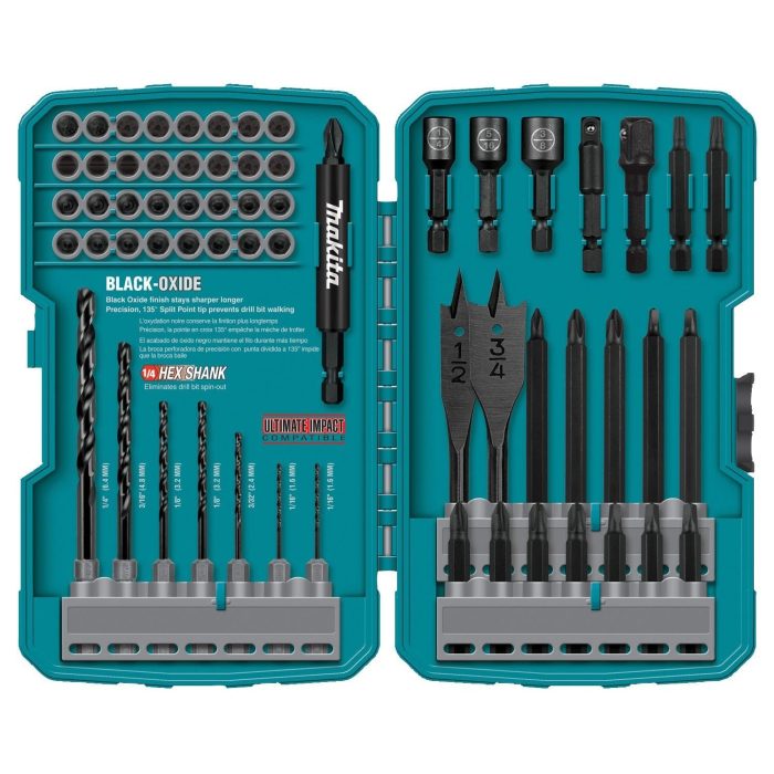 Makita T-01725 135 Degree 70-Piece Split Point Impact Drill-Driver Bit Set - Image 1
