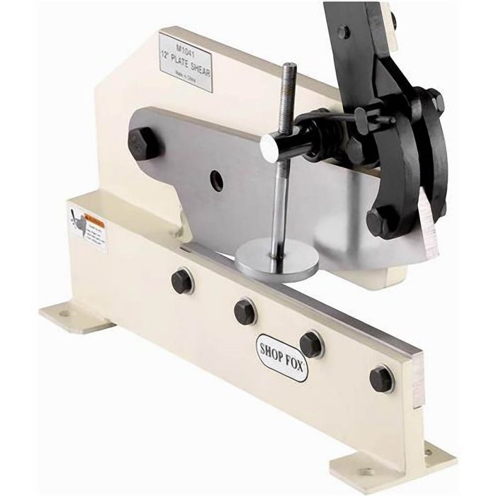 Shop Fox M1041 12" Plate Shear w/ Compound Lever Action & Ground/Hardened Knives - Image 1
