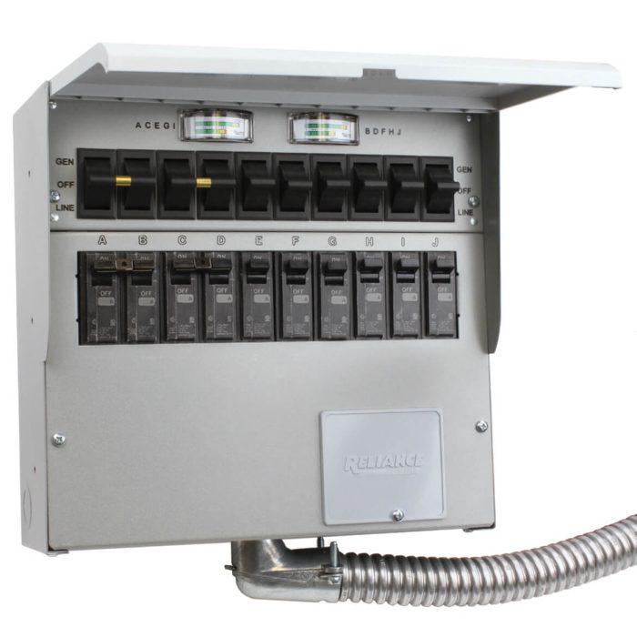 Reliance A510C 120/240-Volt 50-Amp 10-Circuit Pro/Tran 2 Indoor Transfer Switch - Image 1