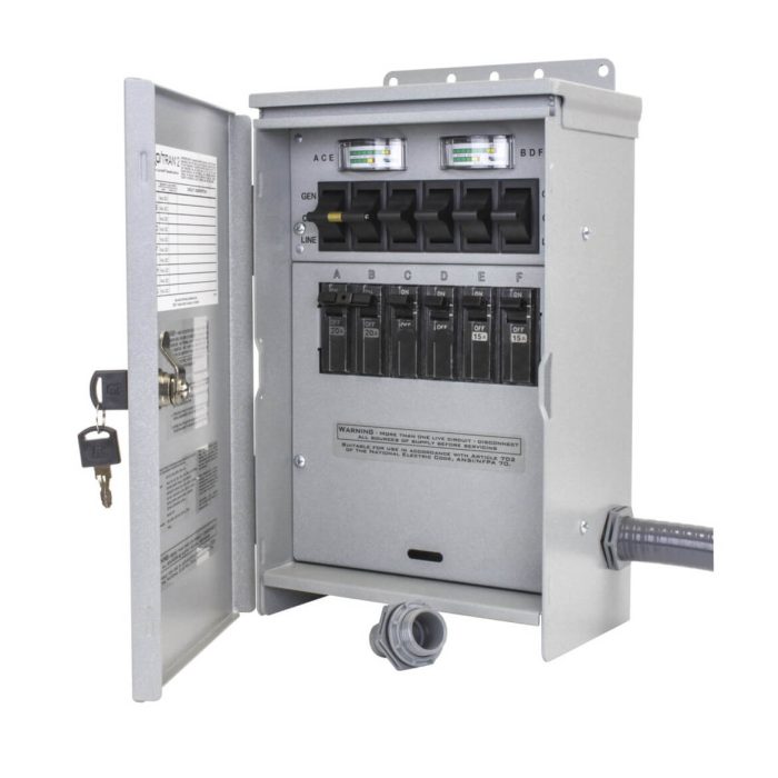 Reliance R206A 120/240-Volt 20-Amp 6-Circuit Pro/Tran Outdoor Transfer Switch - Image 1