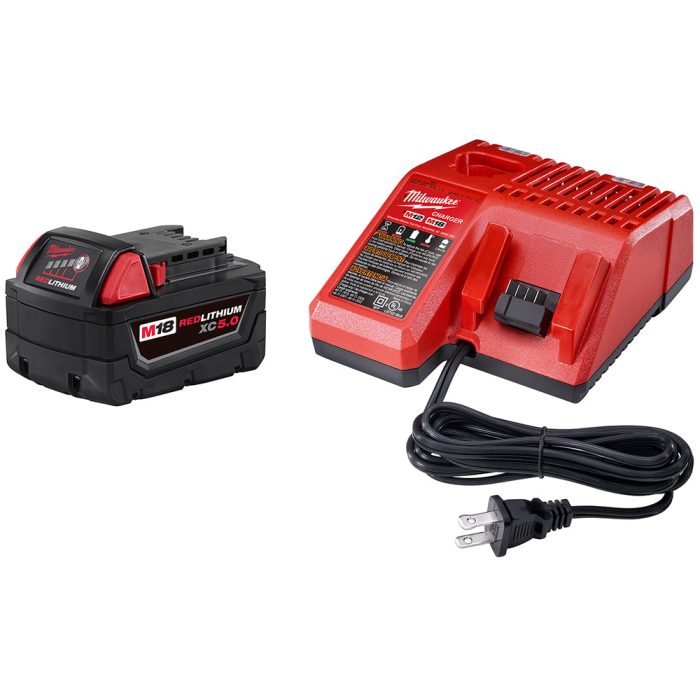 Milwaukee 48-59-1850 M18 18V 5.0Ah REDLITHIUM XC System Starter Kit - Image 1