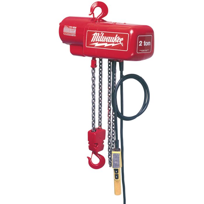 Milwaukee 9568 1 Ton Capacity 20-Foot Lift Electric Chain Hoist - Image 1