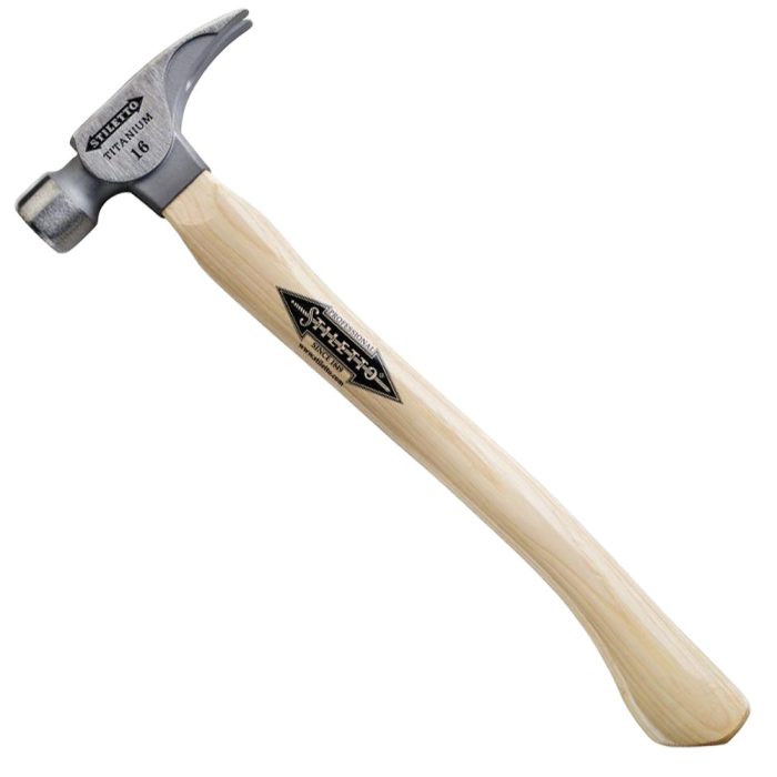 Stiletto TI16SC 18-Inch 16-Oz Titanium Smooth Face Curved Hickory Handle Framer - Image 1