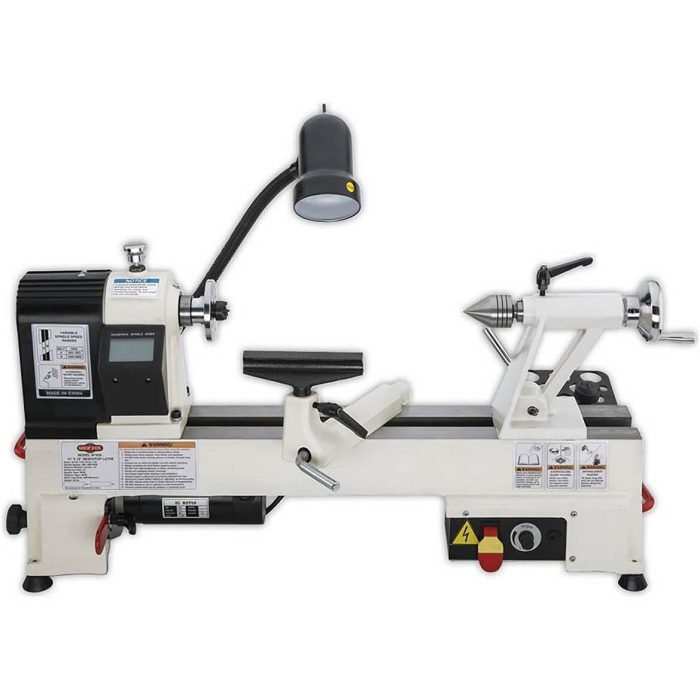 Shop Fox W1836 12" X 15" Benchtop Wood Lathe with Variable-Speed Spindle Control - Image 1