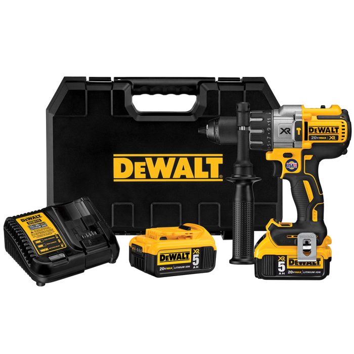 DeWALT DCD996P2 20V 1/2-Inch 3-Speed 5.0Ah Lithium-Ion Hammer-Drill Kit - Image 1