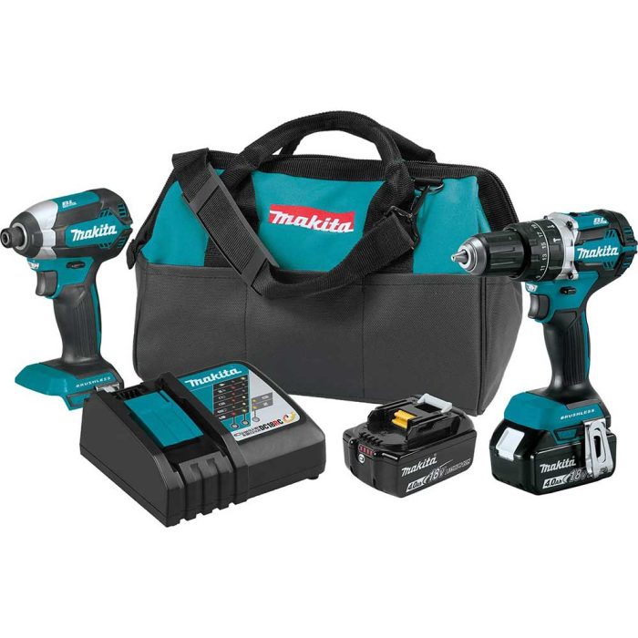 Makita XT269M 18-Volt 4.0 Ah LXT Lithium-Ion Brushless Cordless Combo Kit - 2pc - Image 1