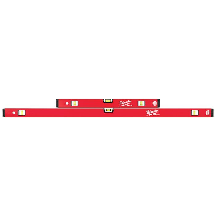 Milwaukee MLCMS48 24/48-Inch Durable Aluminum REDSTICK Compact Box Level Set - Image 1