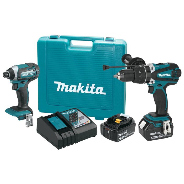 Makita XT263M 18-Volt 4.0Ah 2-Tool Impact Driver and Drill Driver Combo Kit - Image 1