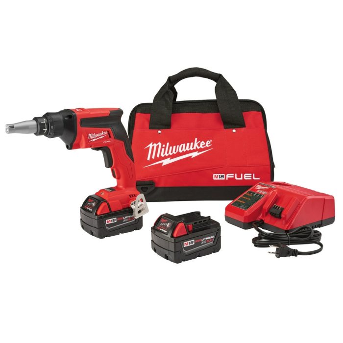 Milwaukee 2866-22 M18 FUEL 18V 5.0Ah Auto Start Drywall Screw Gun Kit - Image 1