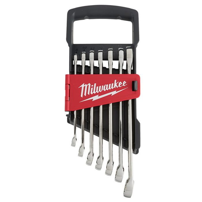 Milwaukee 48-22-9507 7-Piece Metric Open-End Combination Wrench Set - Image 1