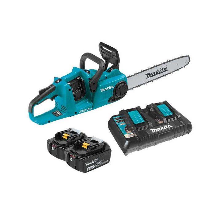 Makita X2 XCU04PT 36-Volt LXT 16-Inch Brushless Cordless Chainsaw Kit - Image 1