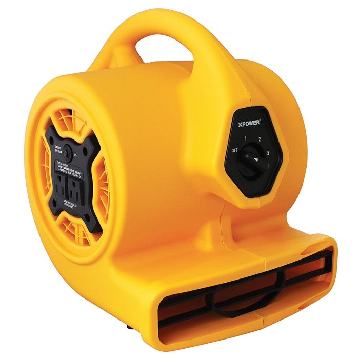 XPOWER P-130A 800-Cfm 1/5-Hp 3-Speed Mini Air Mover/Blower w/ Daisy Chain - Image 1