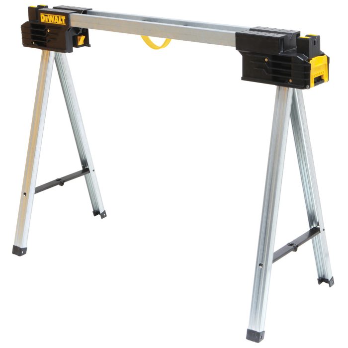 DeWALT DWST11155 Durable Metal Folding V-Groove Stand Sawhorse - Image 1