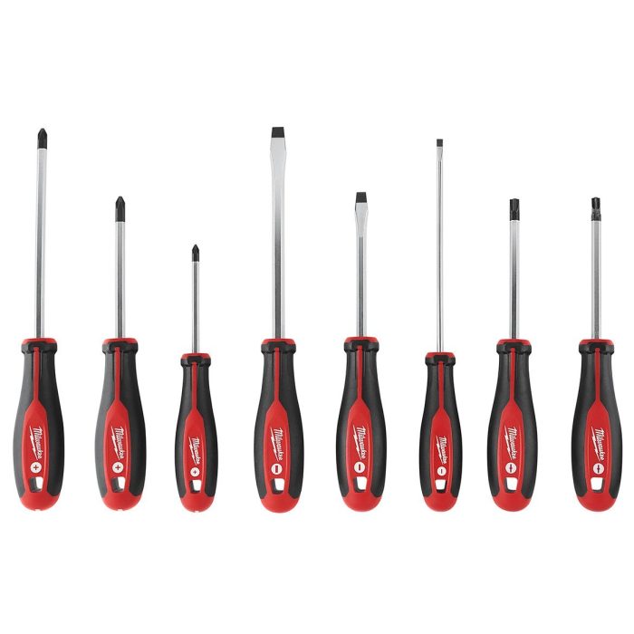 Milwaukee 48-22-2708 Hex Wrench Ready Magnetic Tips Screwdriver Set w/ ECX - 8pc - Image 1