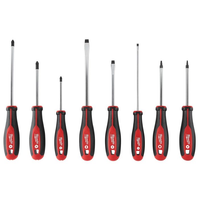 Milwaukee 48-22-2718 Hex Wrench Ready Magnetic Tips Screwdriver Set w/ SQ - 8pc - Image 1