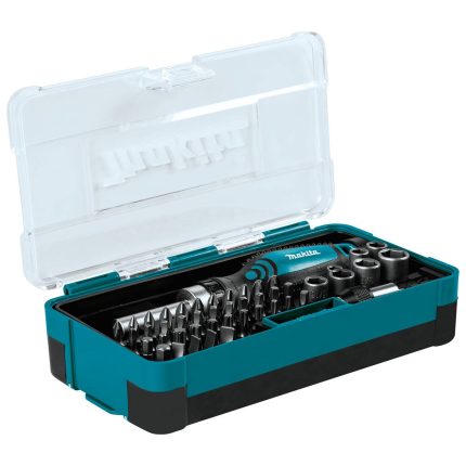 Makita B-50289 Durable Multi Assorted Fastening Ratchet and Bit Set - 47pc