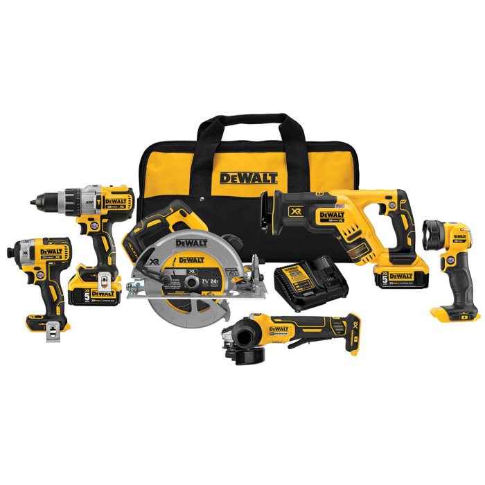 DeWALT DCK695P2 20V 6-Tool 5.0Ah Lithium-Ion Cordless Combo Kit - Image 1