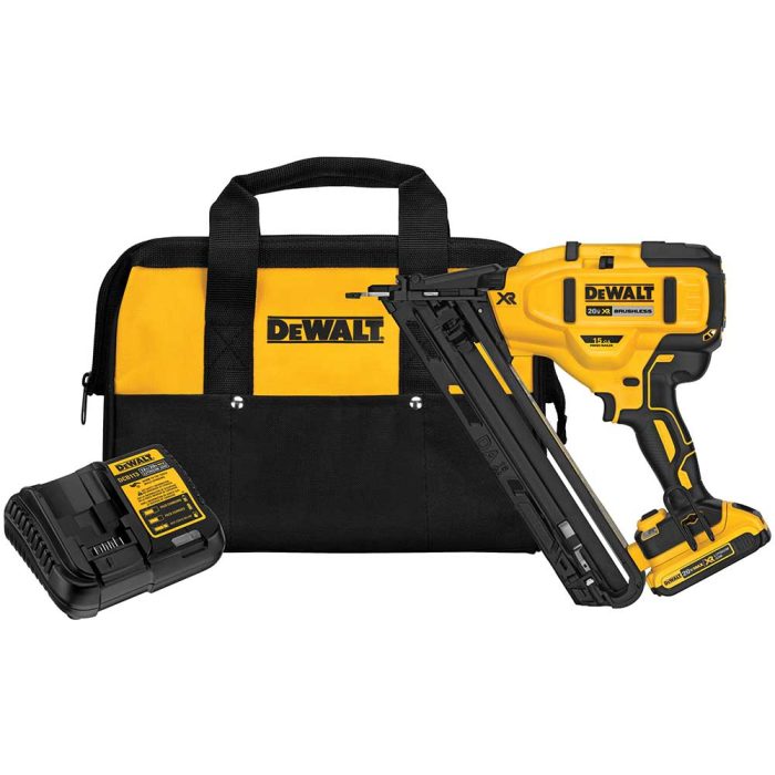 DeWALT DCN650D1 20V MAX XR 15-Gauge Cordless Angled Finish Nailer Kit - Image 1