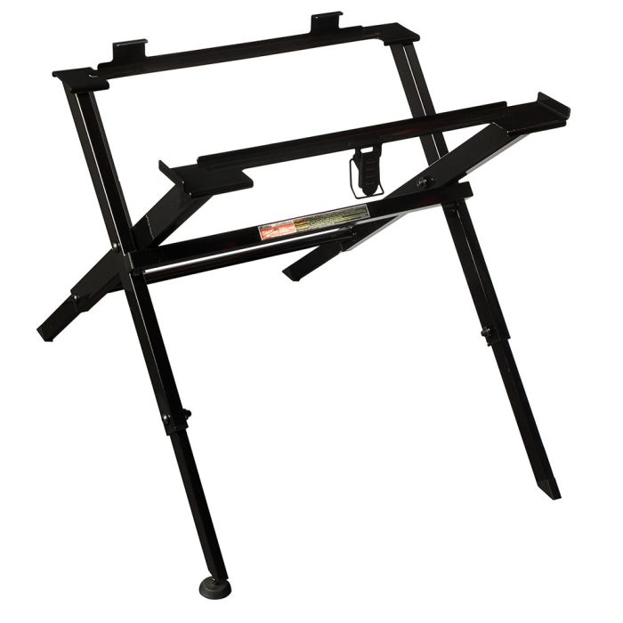 Milwaukee 48-08-0561 Black Heavy Duty Steel Compact Folding Table Saw Stand - Image 1