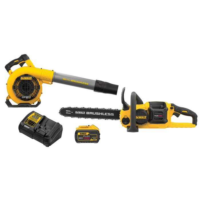 DeWALT DCKO667X1 60V MAX FLEXVOLT 16" Cordless Chainsaw and Blower Combo Kit - Image 1