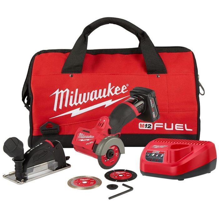 Milwaukee 2522-21XC M12 FUEL 12V 3-Inch 4.0Ah Cordless Cut Off Tool Kit - Image 1