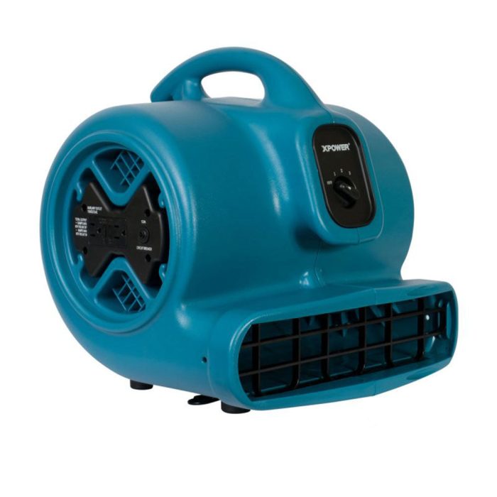 XPower X-600A 1/3-Hp 2.8-Amp 2,400-Cfm 3-Speed Electric Air Mover/Dryer - Blue - Image 1