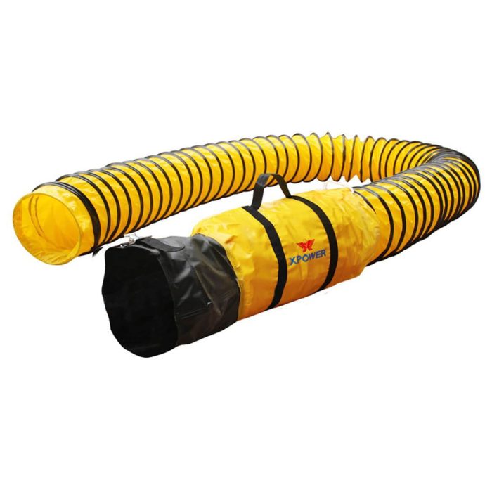 XPower 8DH15 8-Inch x 15-Foot Extra Flexible Ventilation PVC Duct Hose - Image 1
