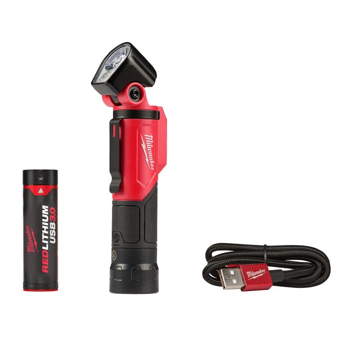 Milwaukee 2113-21 500-Lumen Redlithium USB Rechargeable Pivoting Flashlight - Image 1