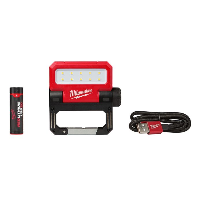 Milwaukee 2114-21 550-Lumen USB Rechargeable Rover Pivoting Flood Light - Image 1