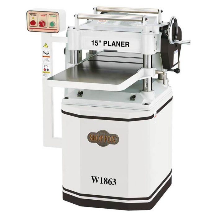 Shop Fox W1863 12-Inch x 15-Inch 3-Hp Spiral Cutterhead Wood Planer - Image 1