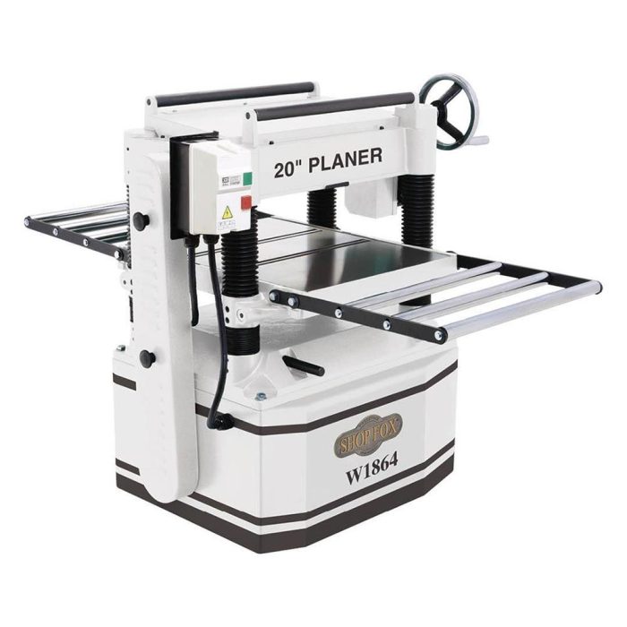 Shop Fox W1864 20-Inch 5-Hp Top-Mounted Cast-Iron Four-Knife Planer - Image 1