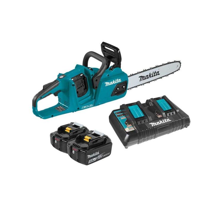 Makita XCU07PT 36 Volt X2 14 Inch 5.0Ah Cordless Chainsaw Kit w/ 2 Batteries - Image 1