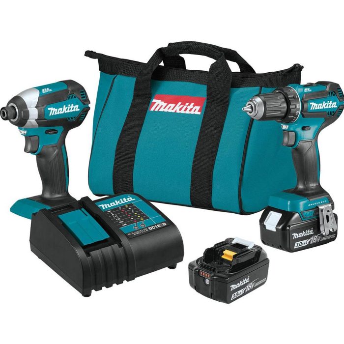 Makita XT281S 18 Volt 3.0Ah 2-Tool Brushless Cordless Driver Combo Kit - Image 1