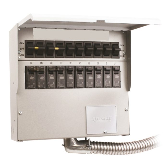 Reliance 510D 120/240-Volt 50-Amp 10-Circuit Pro/Tran Indoor Transfer Switch - Image 1