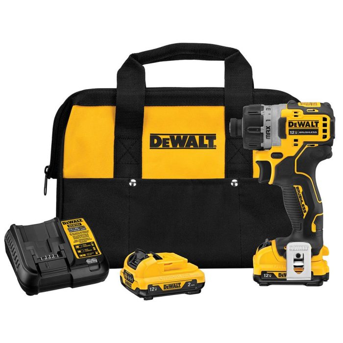 DeWALT DCF601F2 12V MAX XTREME Brushless 1/4 Inch Cordless Screwdriver Kit - Image 1