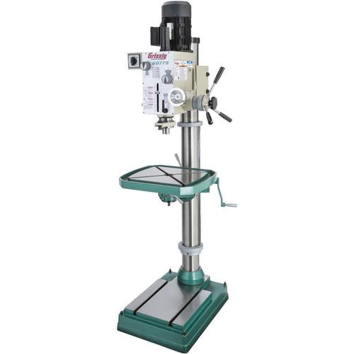 Grizzly G0779 220V 23-3/8 Inch Heavy-Duty Floor Model Gearhead Drill Press - Image 1