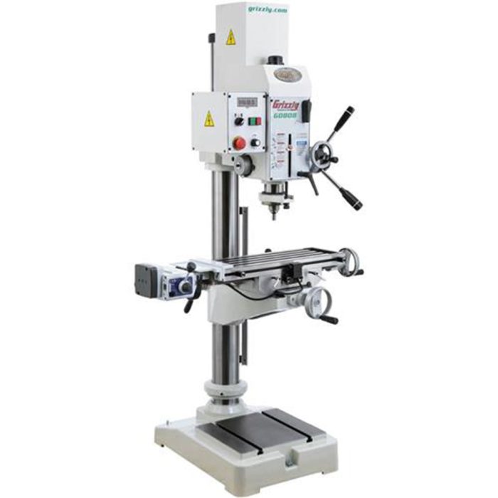 Grizzly G0808 220V Variable-Speed Gearhead Drill Press With Cross-Slide Table - Image 1