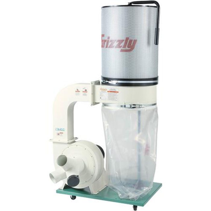 Grizzly G0548ZP 240V 2 HP Canister Dust Collector with Aluminum Impeller - Image 1