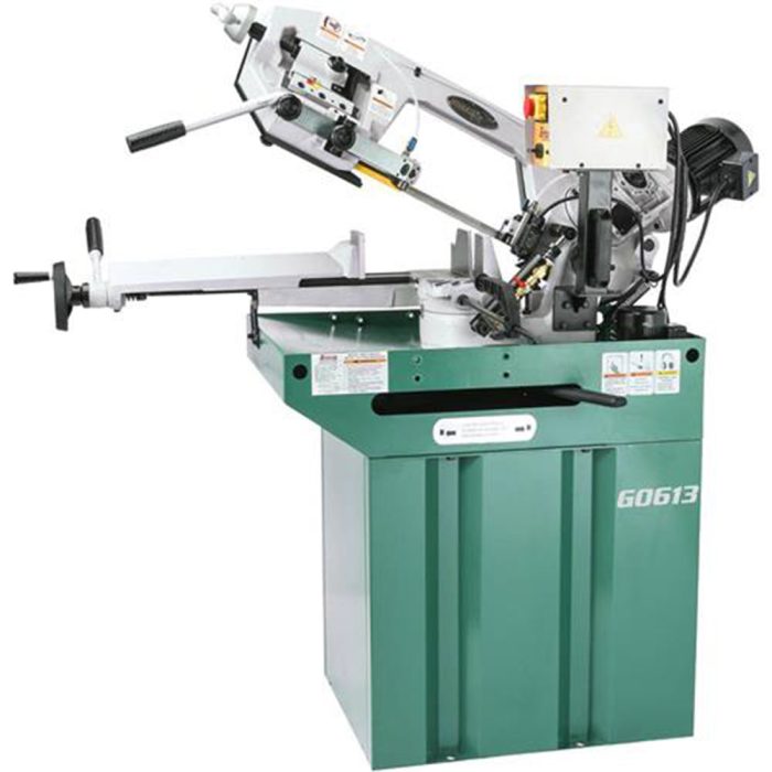 Grizzly G0613 110V/220V 7 Inch x 8-1/4 Inch 1 HP Swivel Metal-Cutting Bandsaw - Image 1