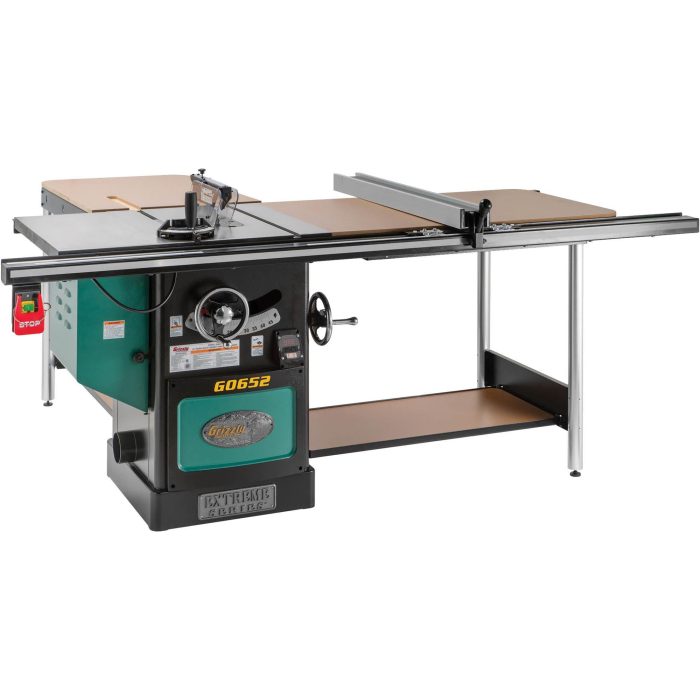 Grizzly G0652 220V/440V 10 Inch 5 HP 3-Phase Heavy-Duty Cabinet Table Saw - Image 1