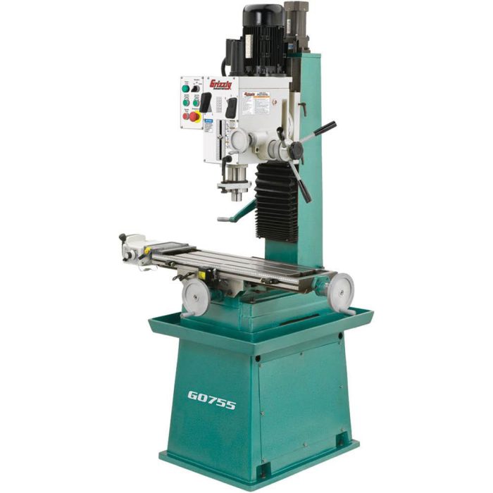 Grizzly G0755 220V 10 Inch x 32 Inch Heavy-Duty Mill/Drill Stand and Power Feed - Image 1
