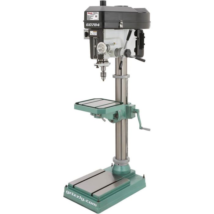 Grizzly G0784 220V 15 Inch Heavy-Duty Floor Drill Press - Image 1