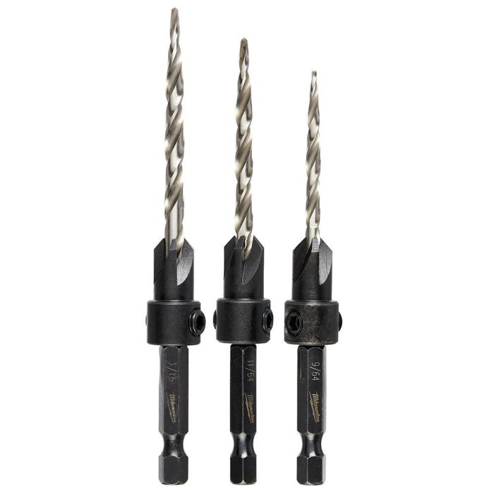 Milwaukee 48-13-5003 #6/#8/#10 Steel Countersink Set - 3 Piece - Image 1